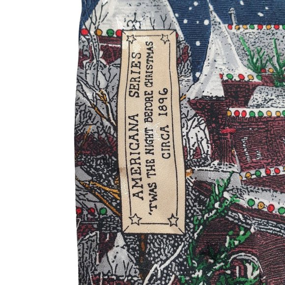 Tango Mens Necktie Tie Americana Series Vintage Night Before Christmas Holiday - Picture 6 of 6